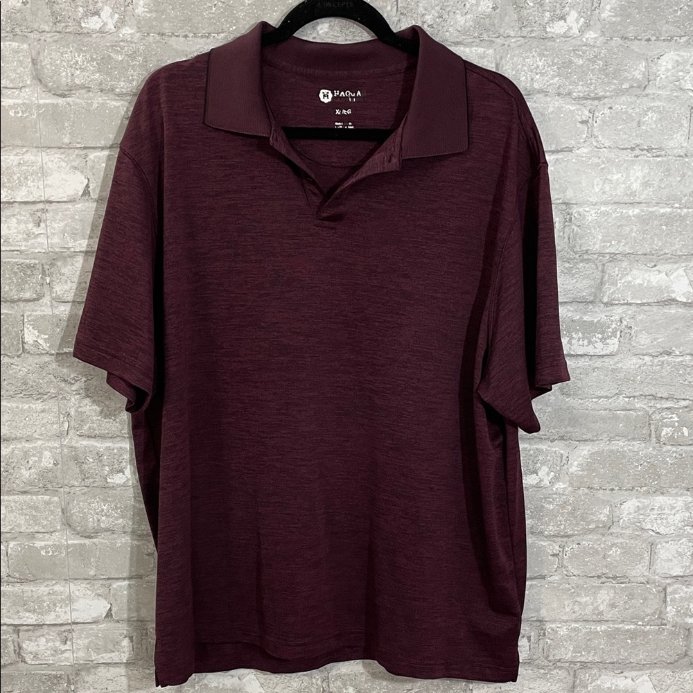 Haggar Men's Deep Burgundy Polo Shirt